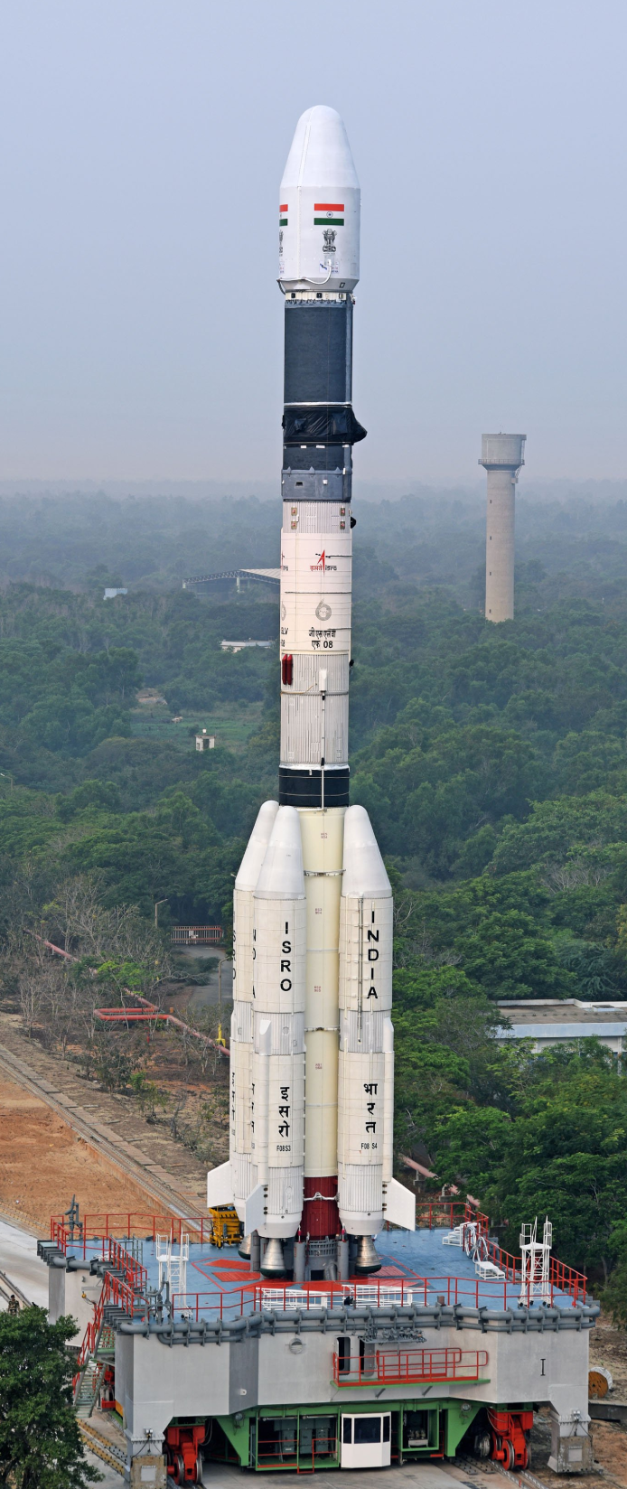 GSLV MK2 on its way to the launch pad.