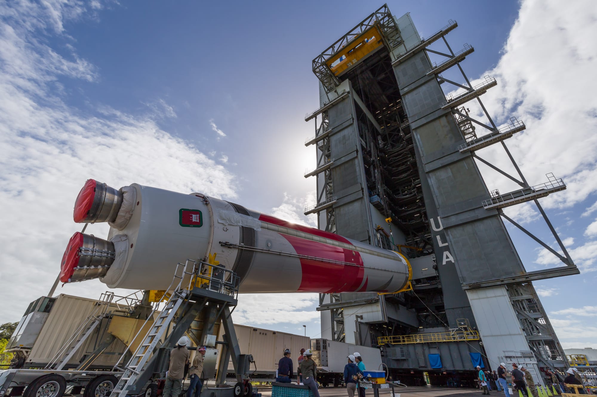 The first-stage of Vulcan-Centaur being moved into the Vertical Integration Facility. ©United Launch Alliance