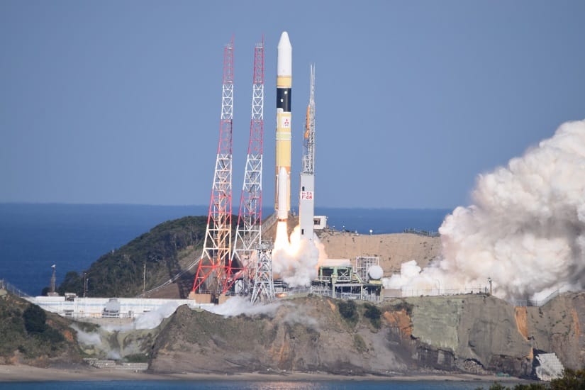 H-IIA lifting off from its launchpad at the Tanegashima Space Center. ©Mitsubishi Heavy Industries