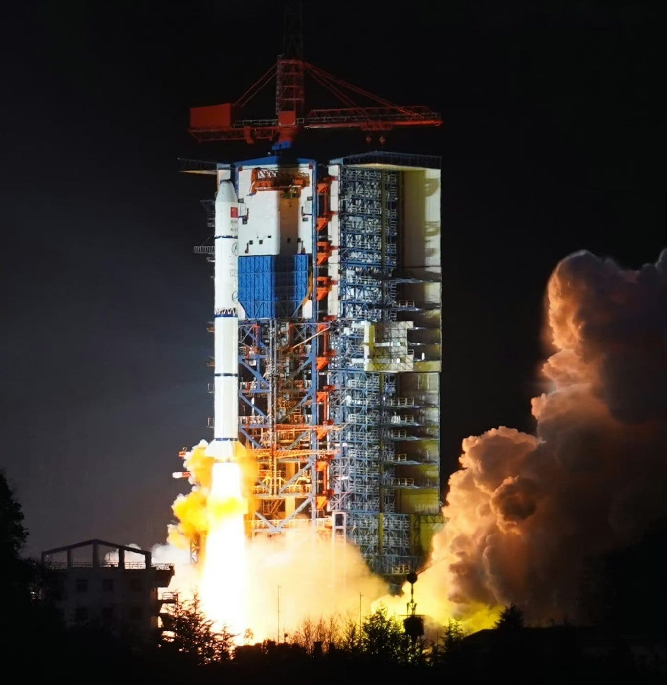 A Long March 2C lifting off from the Xichang Satellite Launch Center.