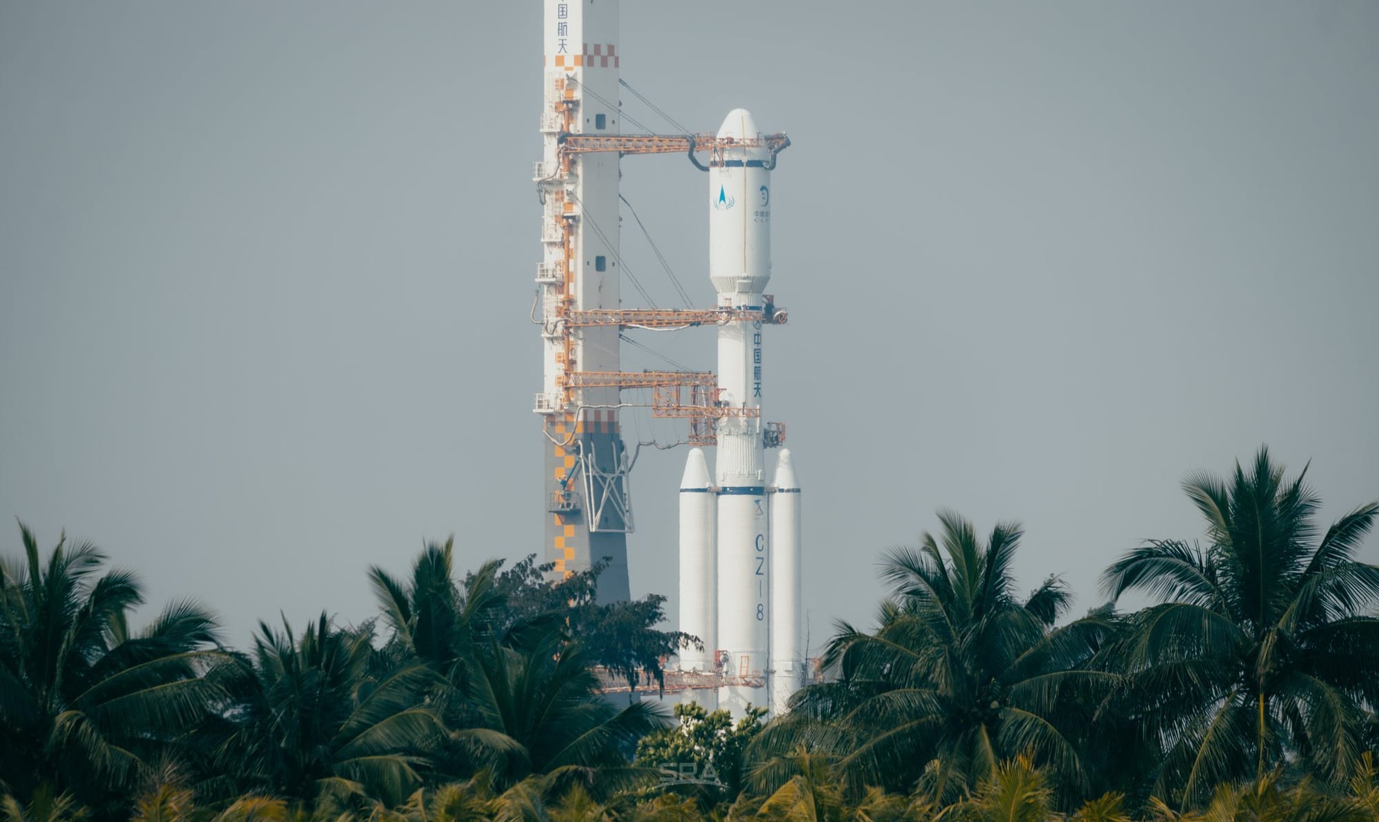 The Long March 8 being transported to its launchpad ahead of launch on the 20th.
