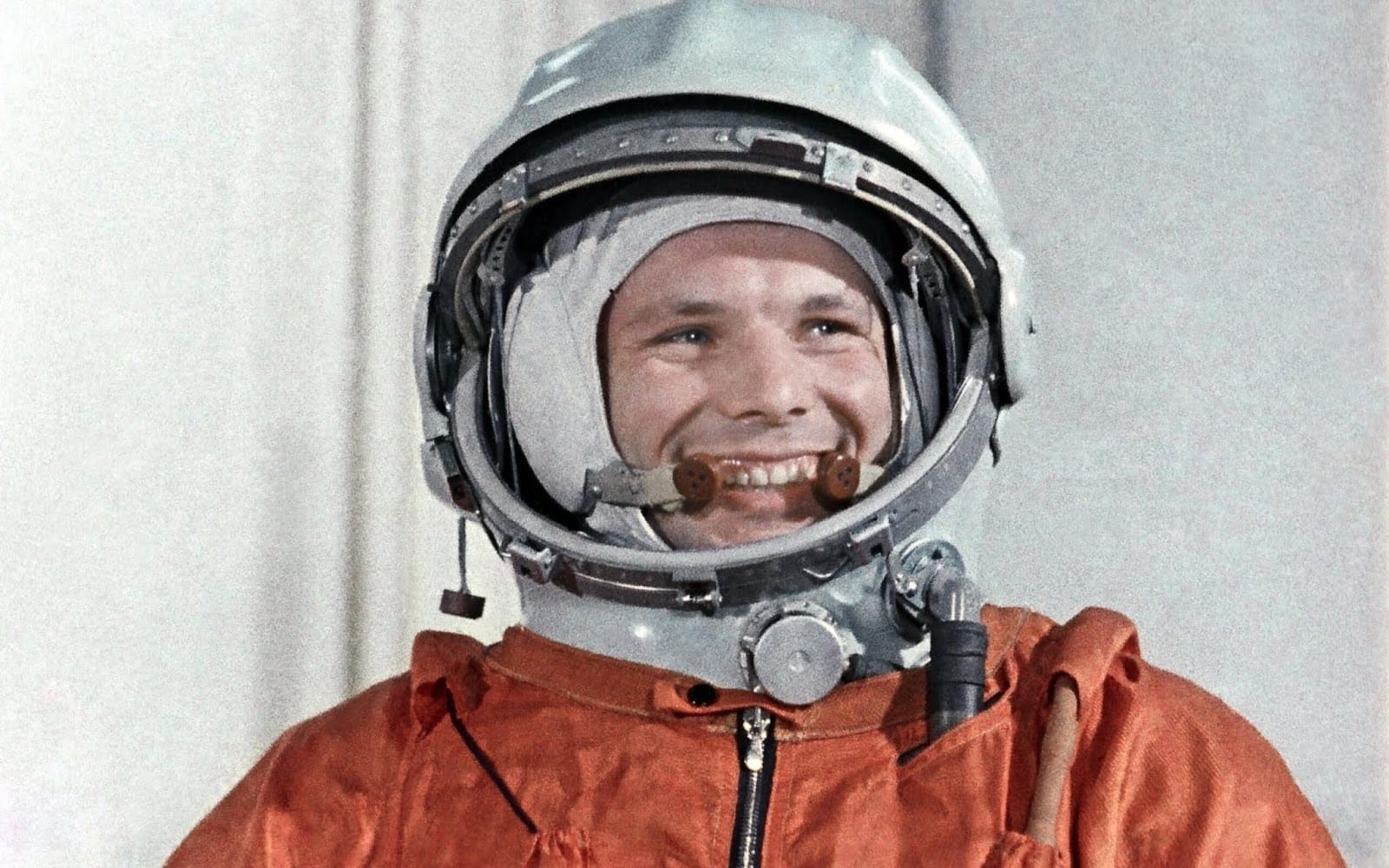 Yuri Gagarin prior to the Vostok-1 mission.