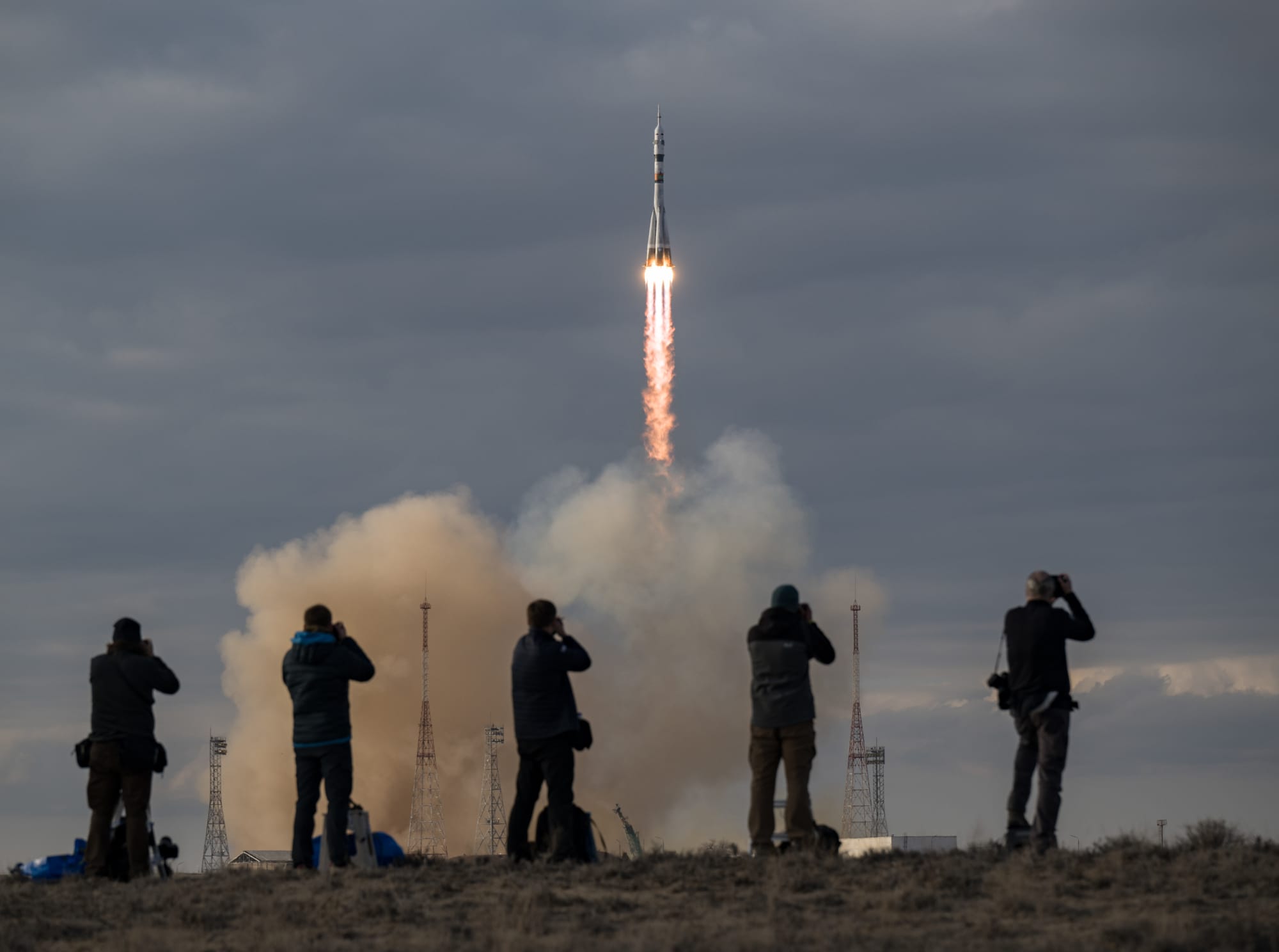 Soyuz 2.1a lifting off from the Baikonur Cosmodrome carrying the Soyuz MS-25 spacecraft. ©NASA