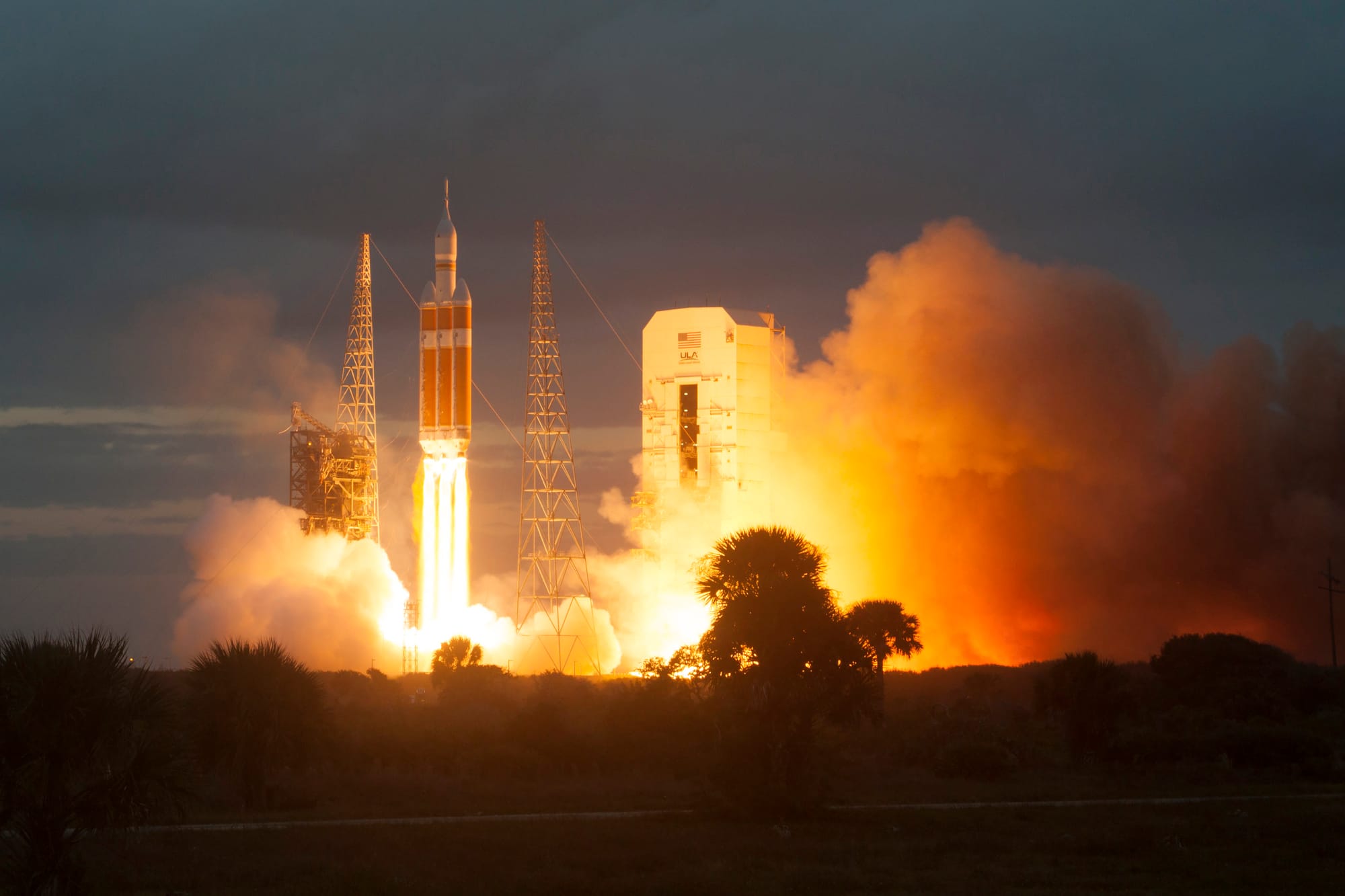 Delta IV Heavy lifting off from Space Launch Complex 37B carrying the Orion Spacecraft in December of 2014. ©United Launch Alliance 