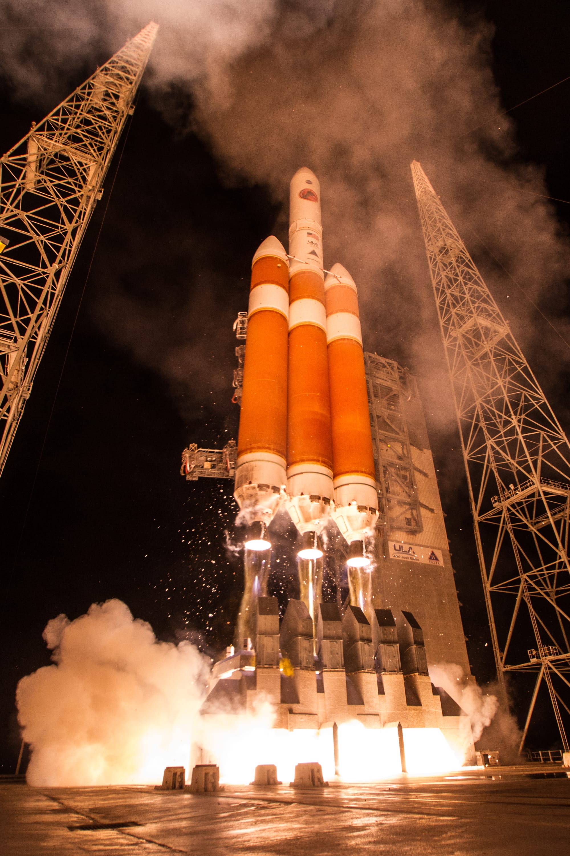 Delta IV Heavy lifting off from Space Launch Complex 37B carrying the Parker Solar Probe in August of 2018. ©United Launch Alliance