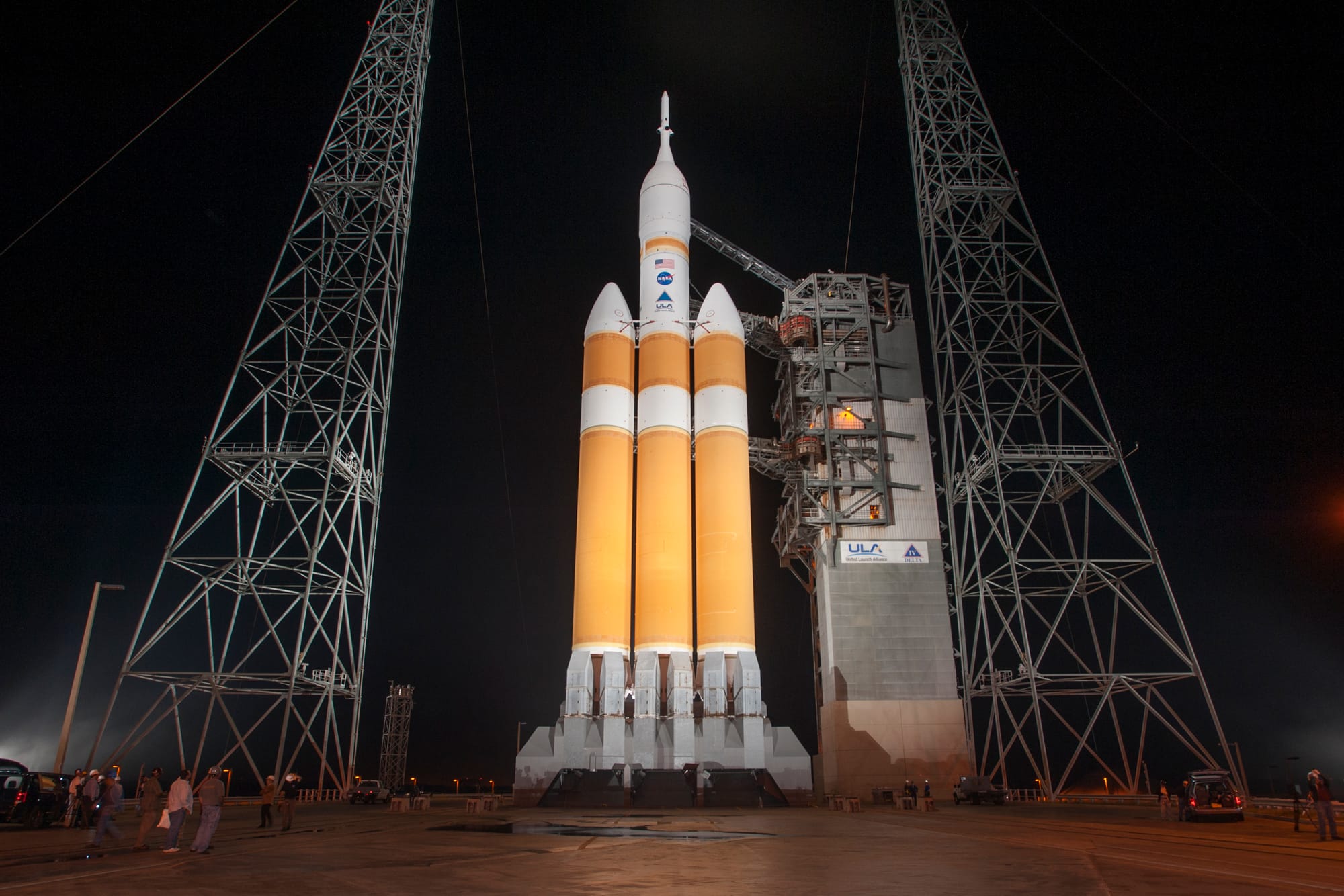 Delta IV Heavy with Orion atop of it at Space Launch Complex 37B in December of 2014. ©United Launch Alliance 