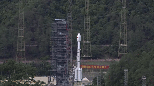 The Long March 3B/E Y97 vehicle lifting off from the Xichang Satellite Launch Center.