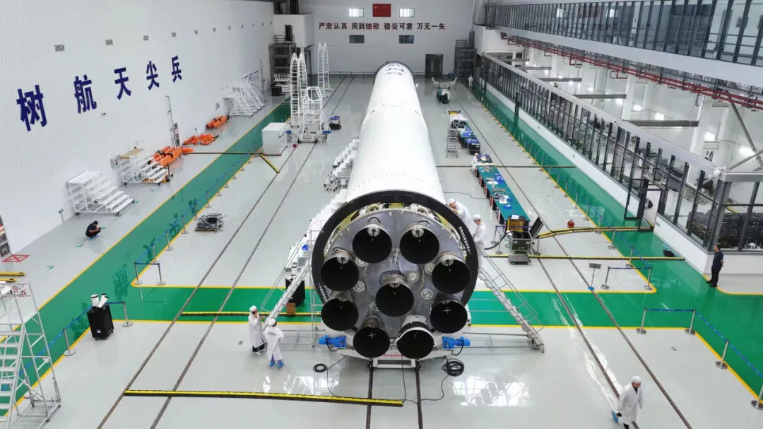 The first-stage of Tianlong-3 undergoing hardware installation. ©Space Pioneer
