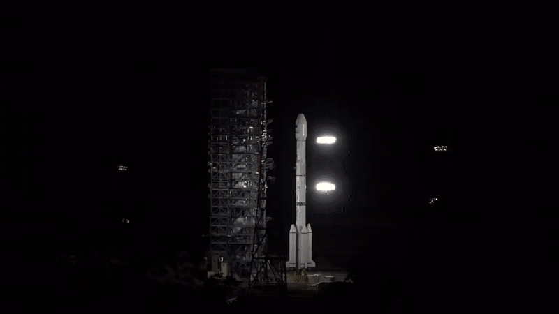 The Long March 3B/E Y96 lifting off from the Xichang Satellite Launch Center.