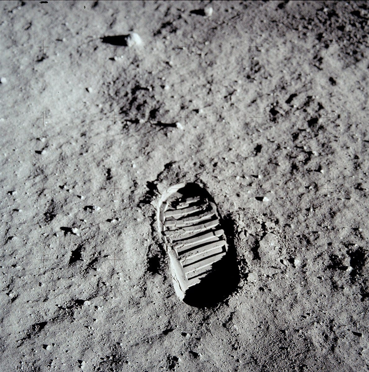 Buzz Aldrin's footprint left in the Lunar Regolith. ©NASA