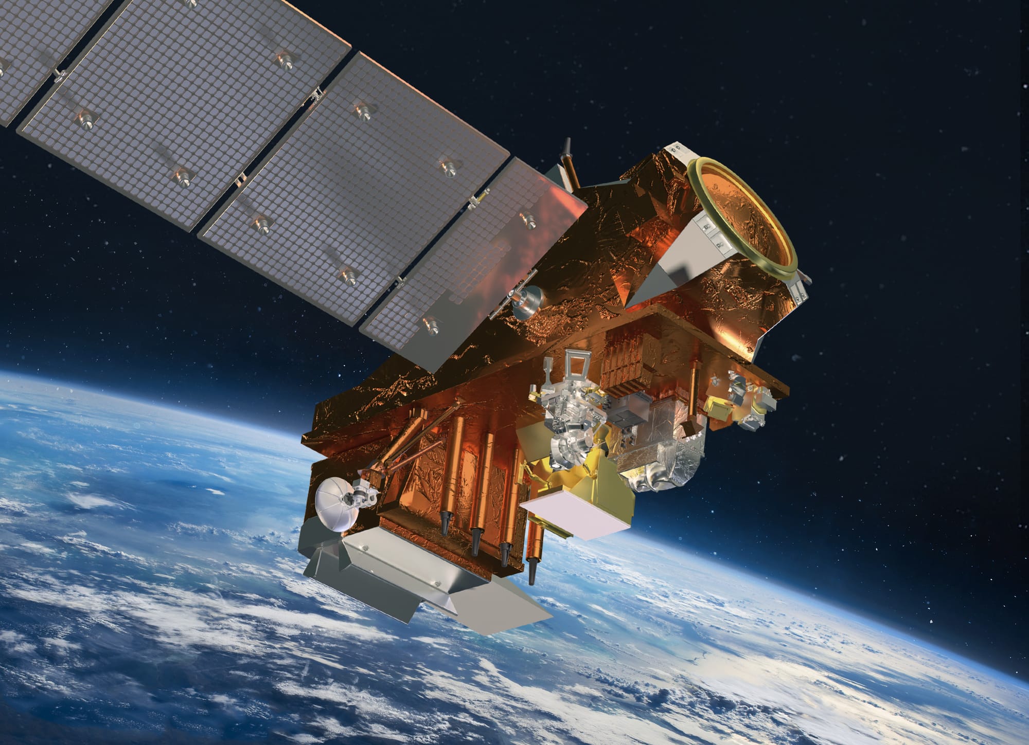 A render of the JPSS-4 spacecraft. ©National Oceanic and Atmospheric Administration