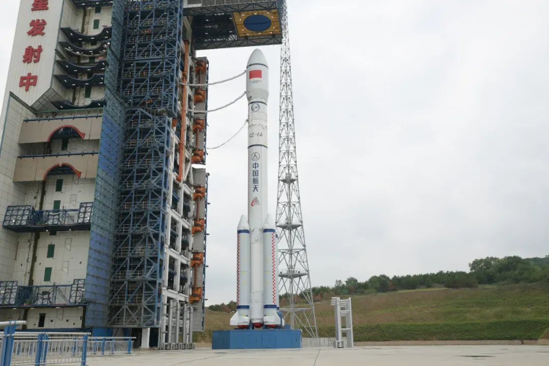 The Long March 6A Y21 vehicle at Launch Complex 9A at the Taiyuan Satellite Launch Center ahead of launch.