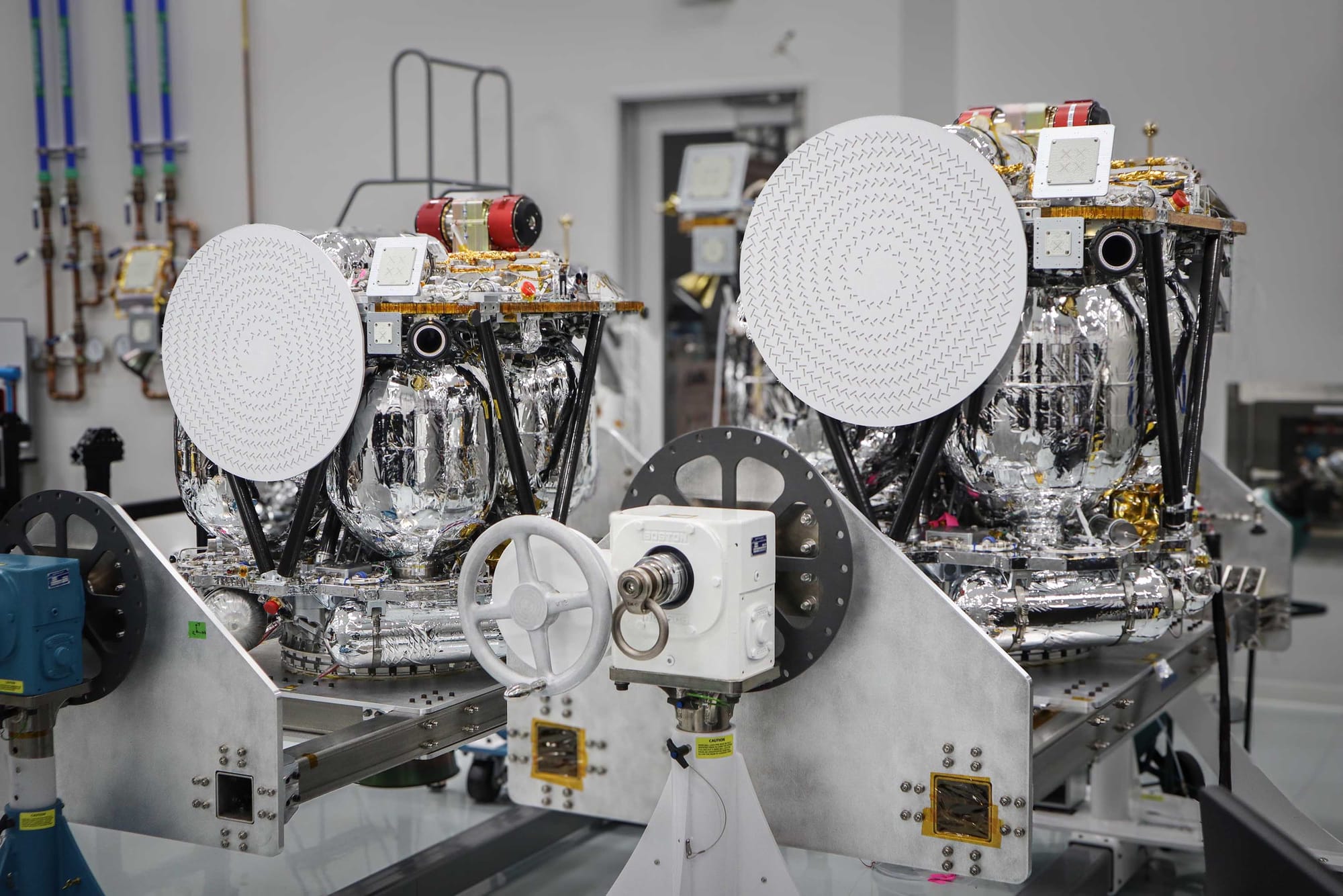 The two spacecraft produced by Rocket Lab for NASA's ESCAPADE mission. ©Rocket Lab