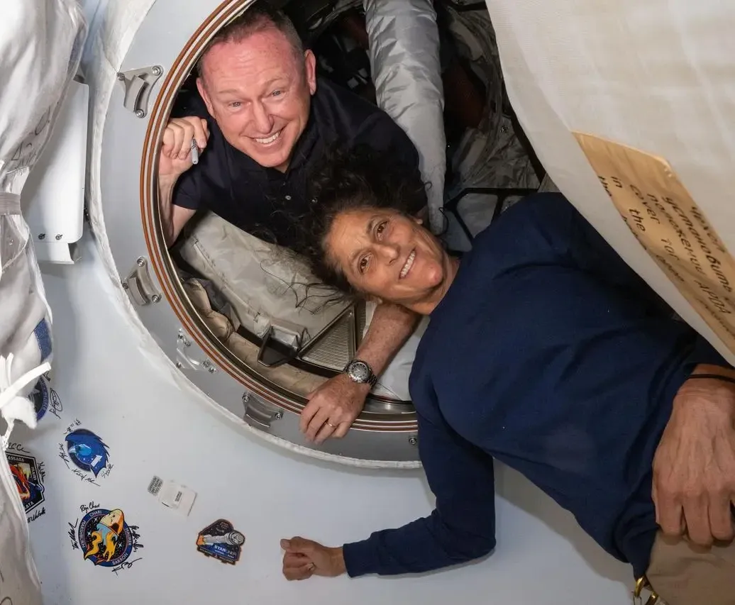 Butch Wilmore (top) and Sunita Williams (bottom) on June 13th 2024 during the Starliner Crew Flight Test. ©NASA