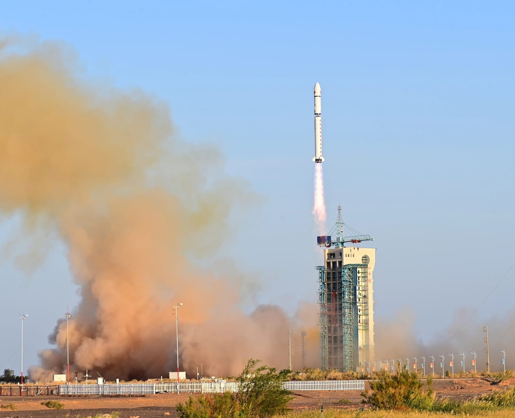 The Long March 2D Y78 vehicle lifting off from Launch Site 4 at the Jiuquan Satellite Launch Center.