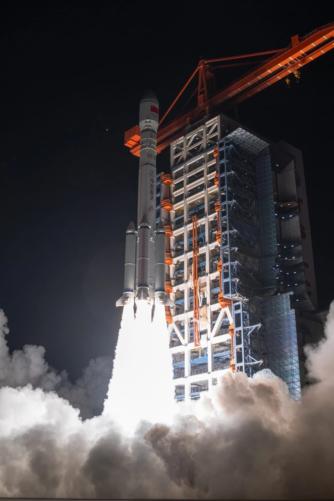 The Long March 6A Y20 vehicle lifting off from the Taiyuan Satellite Launch Center.