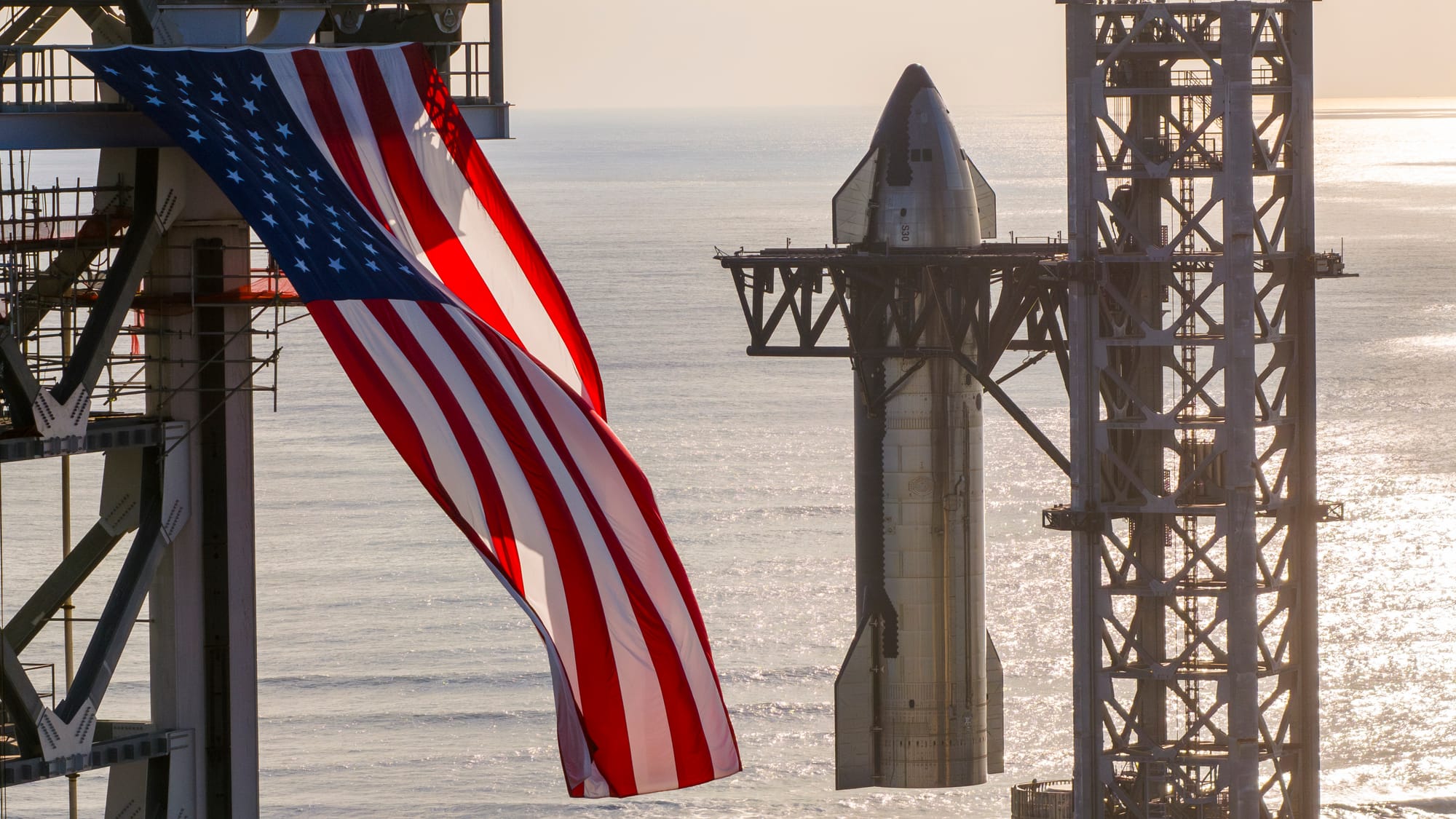 Ship 30 being lifted onto Booster 12 in early October. ©SpaceX