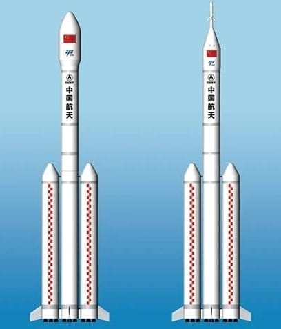 The cargo (left) and crew (right) variants of the Long March 10.