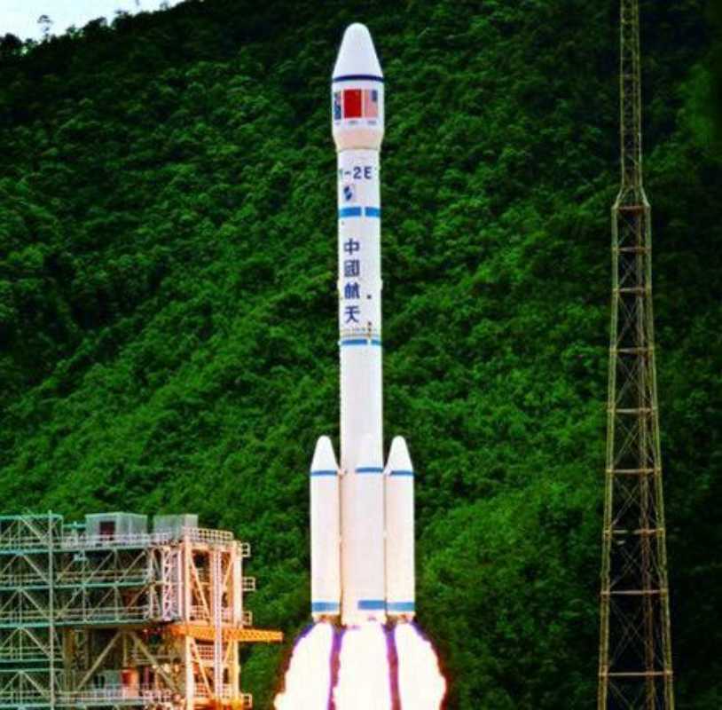 A Long March 2E lifting off from the Xichang Satellite Launch Center.