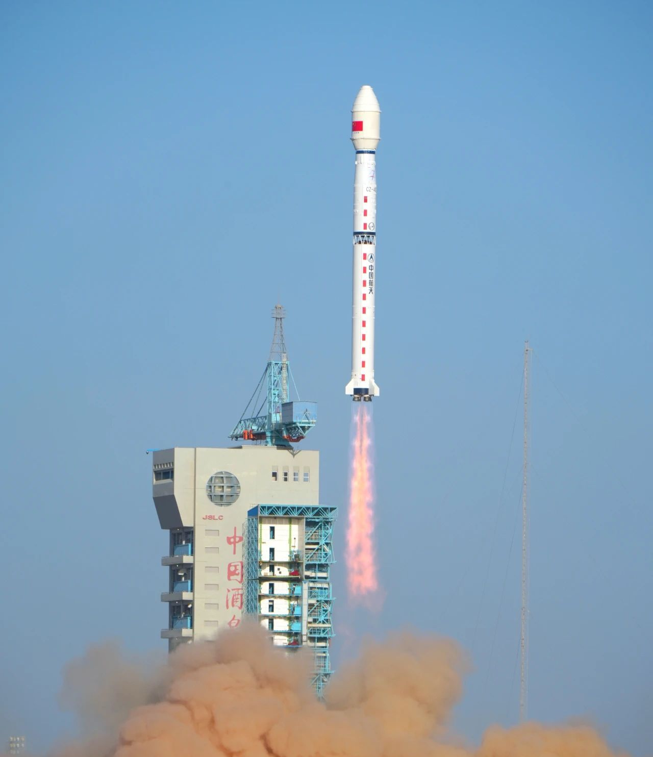 A Long March 4C lifting off from Launch Area 4 at the Jiuquan Satellite Launch Center.