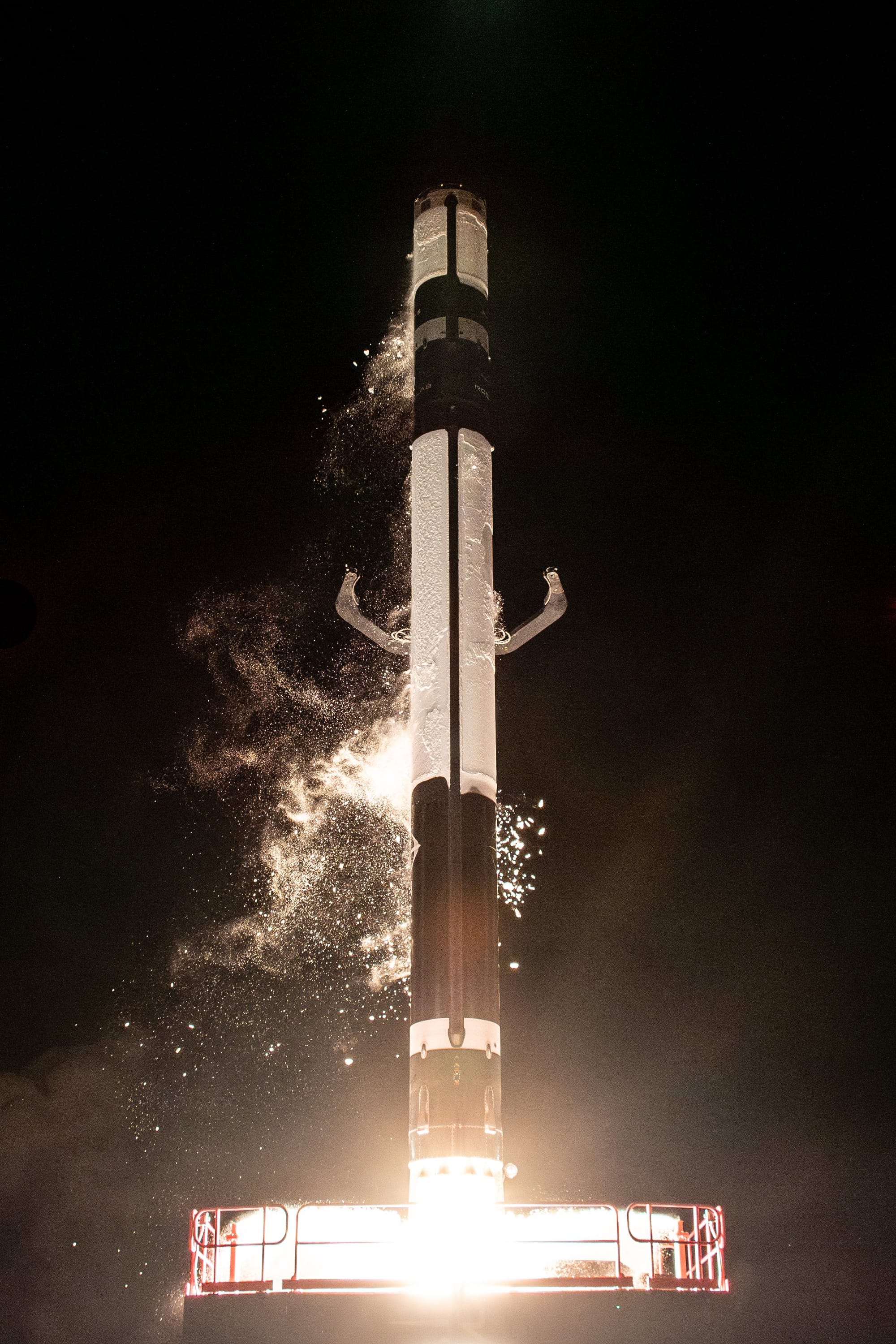 Electron lifting off from Launch Complex 2 for a HASTE mission. ©Rocket Lab