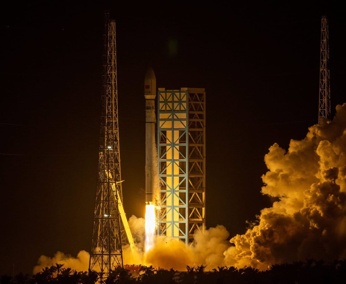 The Long March 12 Y1 vehicle lifting off from Commercial Launch Pad 2 at the Wenchang Commercial Space Launch Site. ©Shanghai Academy of Space Technology/CCTV