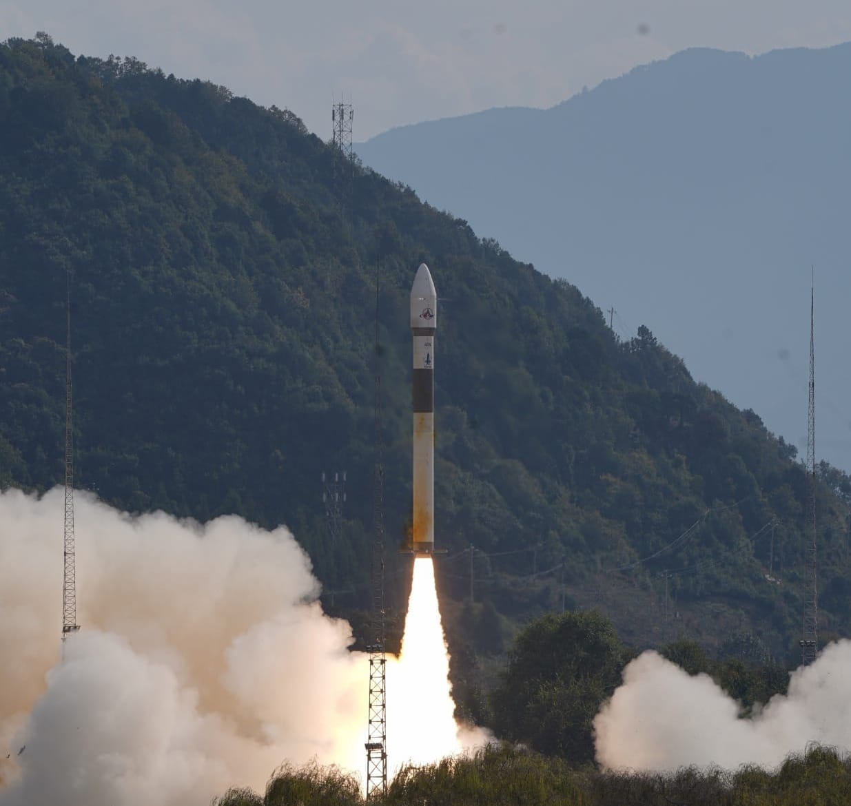 Kuaizhou-1A lifting off from the Xichang Satellite Launch Center.