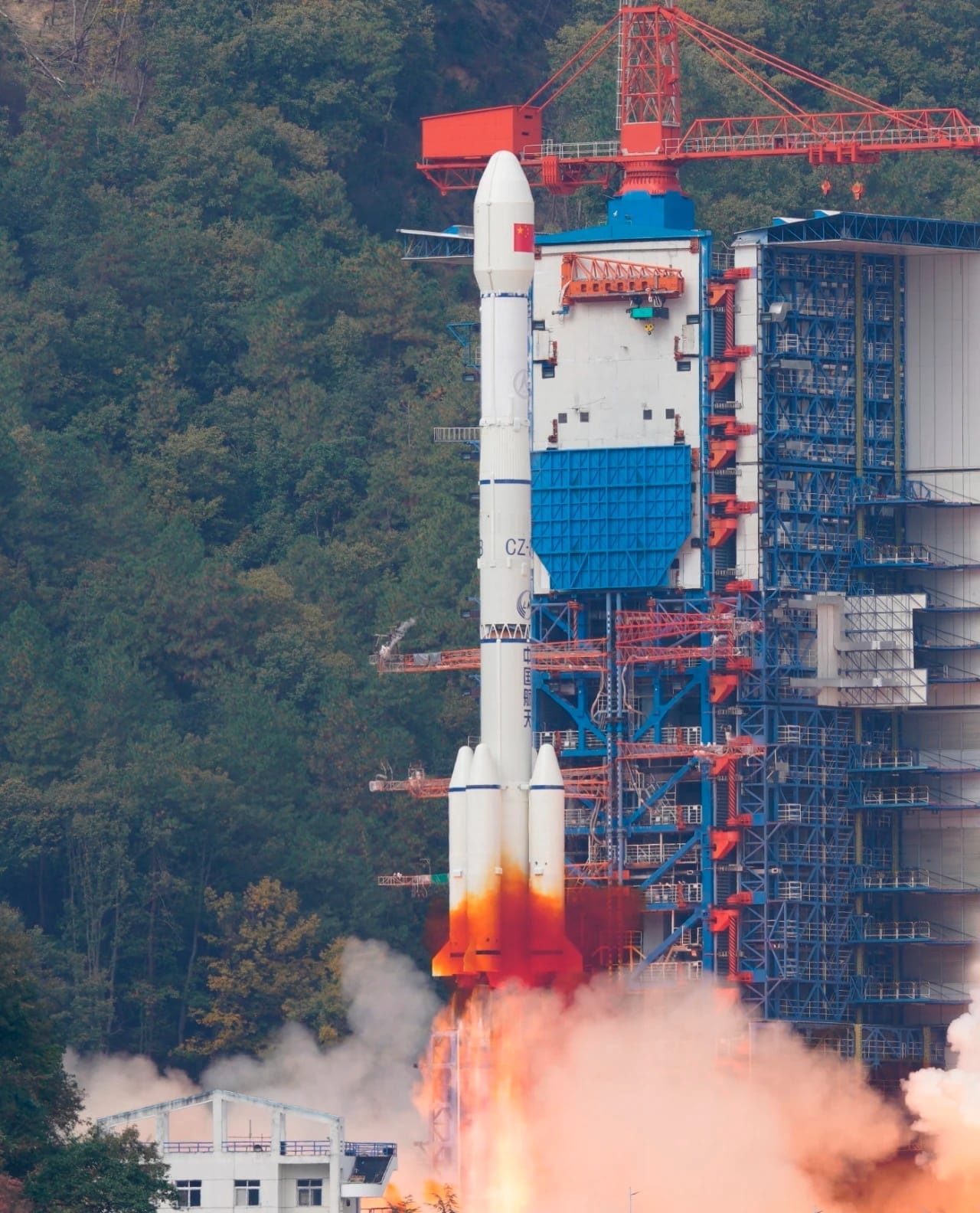 The Long March 3B/E Y103 vehicle lifting off from Launch Complex 3 at the Xichang Satellite Launch Center.