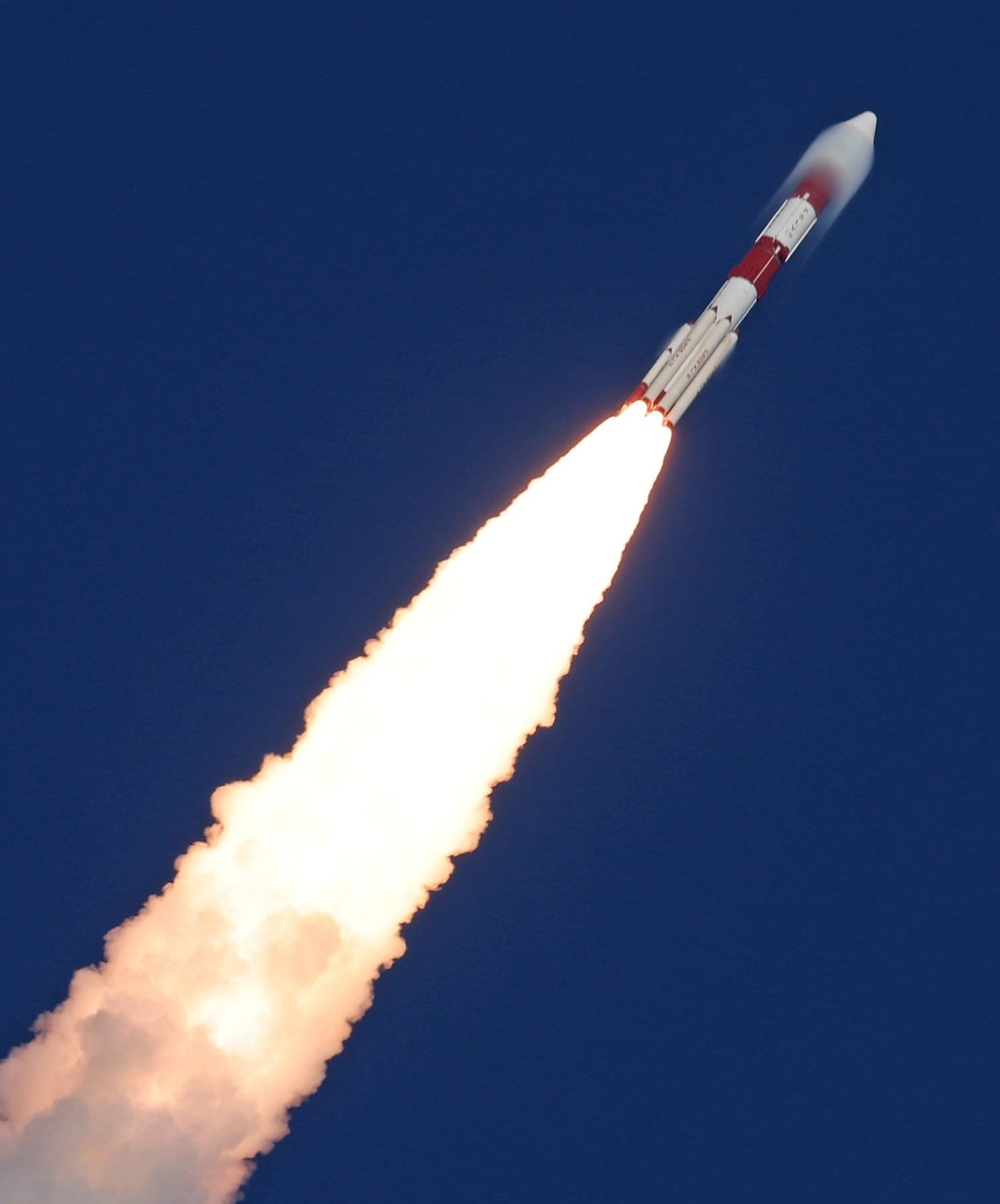 PSLV-XL during first-stage flight for the Proba-3 mission. ©ISRO