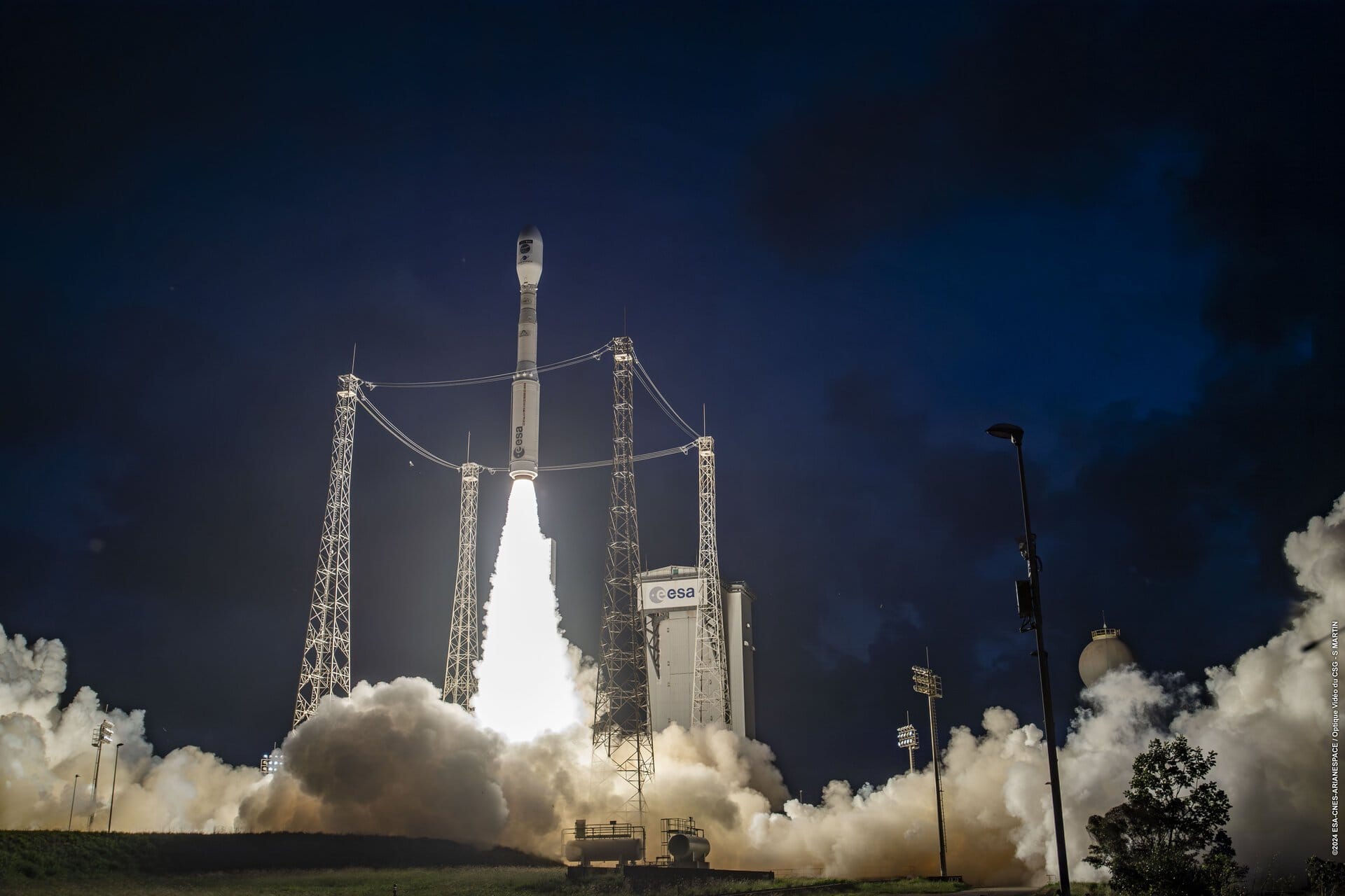 Vega-C lifting off from the Guiana Space Center for its return to flight mission. ©ESA/CNES/Arianespace