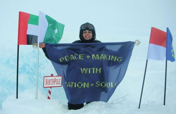 Namira Salim at the North Pole in 2007.