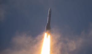 Ariane 6 during first-stage flight ©M. Pédoussaut/European Space Agency