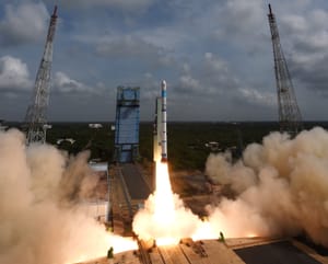 SSLV lifting off from the Satish Dhawan Space Center on August 16th. ©ISRO